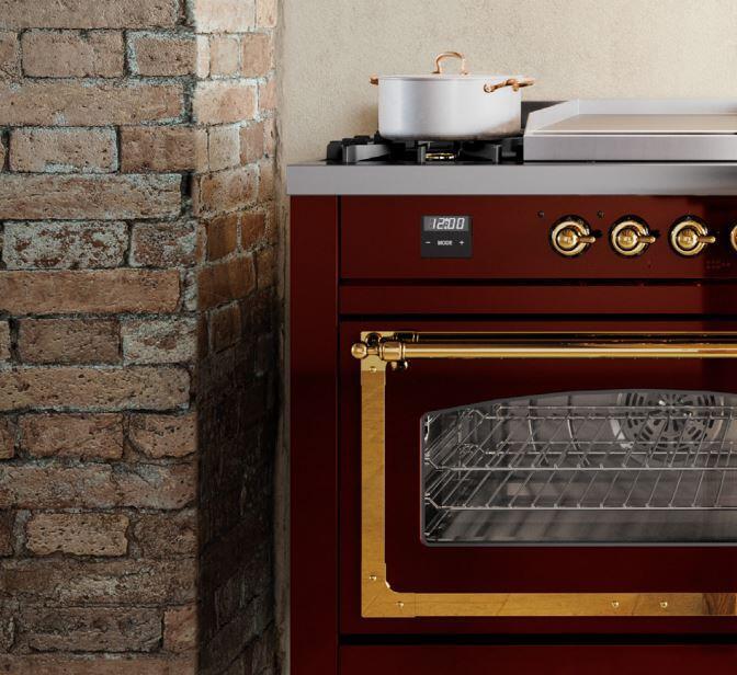 Ilve UP48FNMPWHBLP Nostalgie Ii 48 Inch Dual Fuel Liquid Propane Freestanding Range In White With Bronze Trim - Image 12