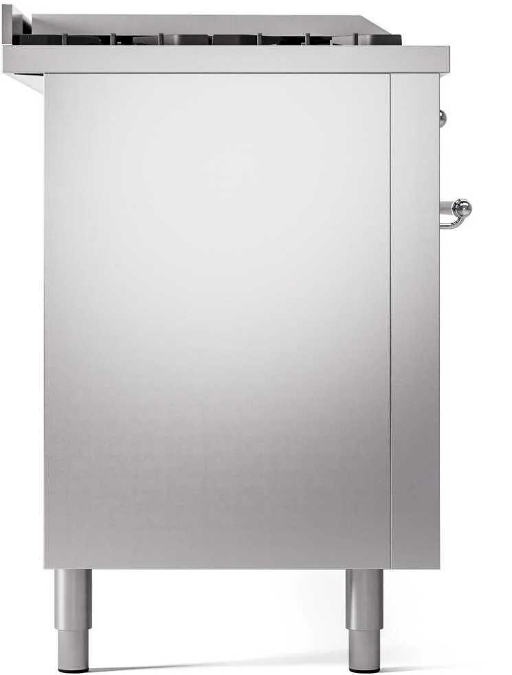 Ilve UP60FSNMPSSCLP Nostalgie Ii 60 Inch Dual Fuel Liquid Propane Freestanding Range In Stainless Steel With Chrome Trim - Image 8