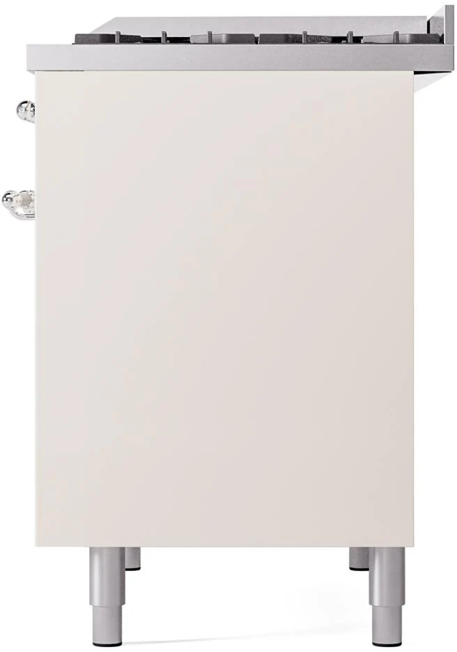 Ilve UPD40FNMPAWC Nostalgie Ii 40 Inch Dual Fuel Natural Gas Freestanding Range In Antique White With Chrome Trim - Image 9