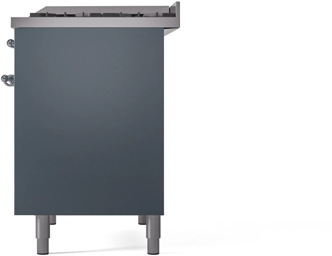 Ilve UPD40FNMPBGCLP Nostalgie Ii 40 Inch Dual Fuel Liquid Propane Freestanding Range In Blue Grey With Chrome Trim - Image 9
