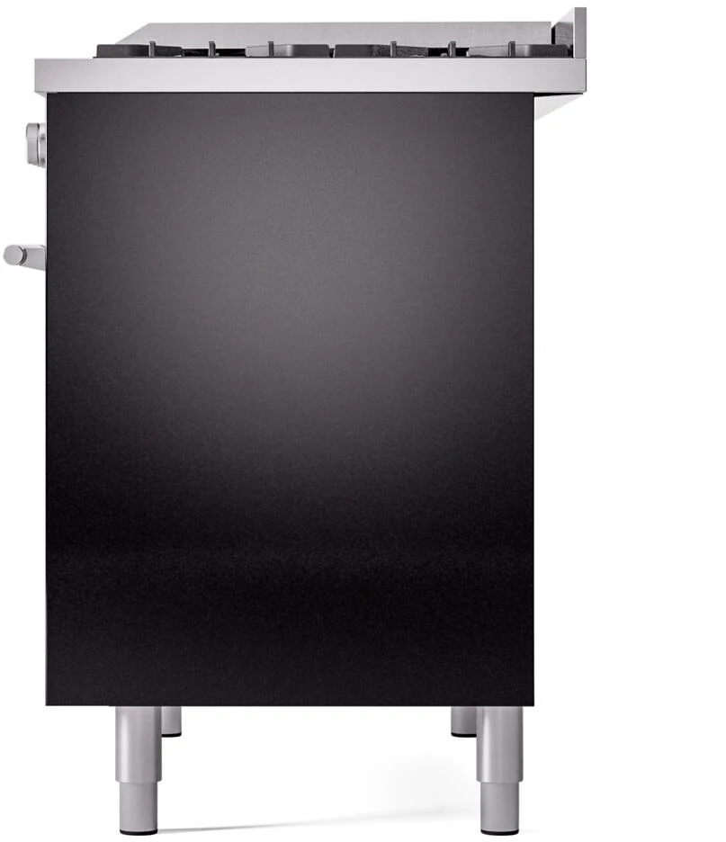 Ilve UPD40FWMPBK Professional Plus Ii 40 Inch Dual Fuel Natural Gas Freestanding Range In Glossy Black With Trim - Image 9