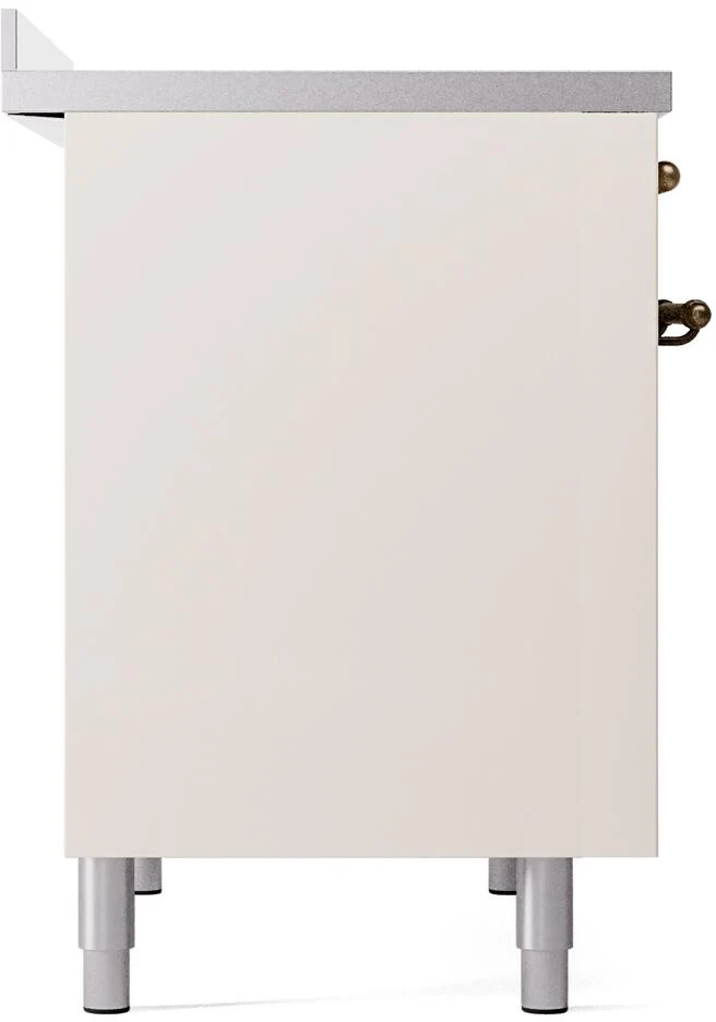 Ilve UPDI406NMPAWB Nostalgie Ii 40 Inch Electric Freestanding Range In Antique White With Bronze Trim - Image 8