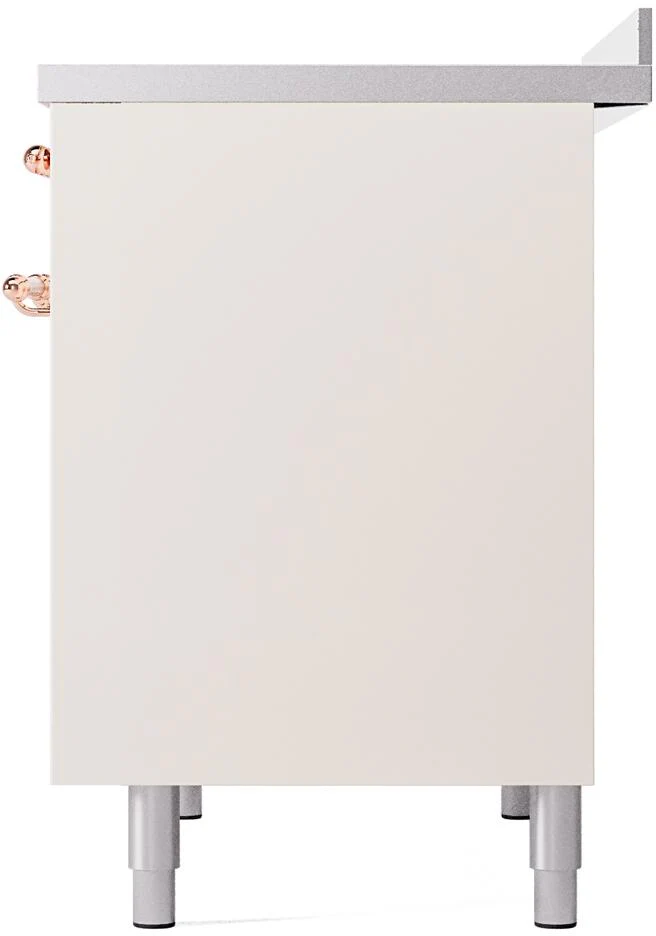 Ilve UPDI406NMPAWP Nostalgie Ii 40 Inch Electric Freestanding Range In Antique White With Copper Trim - Image 9