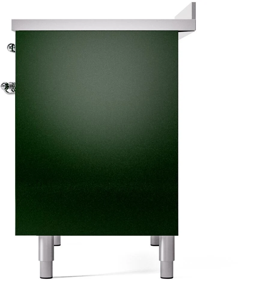 Ilve UPDI406NMPEGC Nostalgie Ii 40 Inch Electric Freestanding Range In Emerald Green With Chrome Trim - Image 9