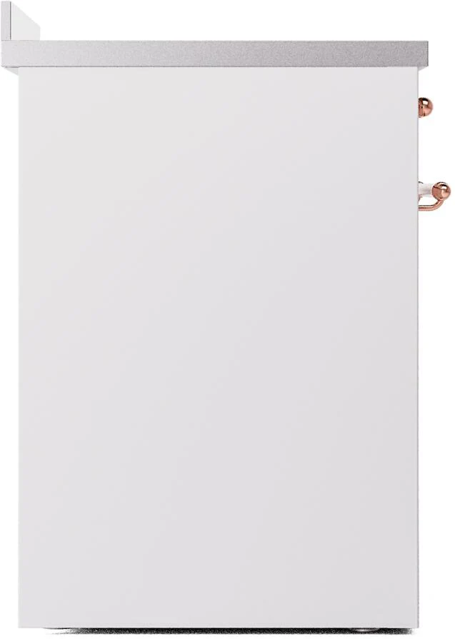 Ilve UPI304NMPWHP Nostalgie Ii 30 Inch Electric Freestanding Range In White With Copper Trim - Image 6