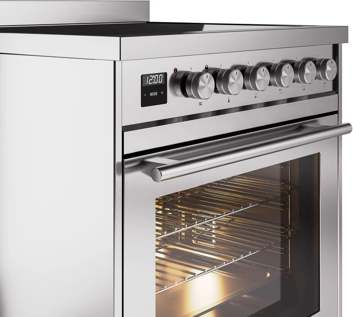 Ilve UPI304WMPSS Professional Plus Ii 30 Inch Electric Freestanding Range In Stainless Steel With Trim - Image 5