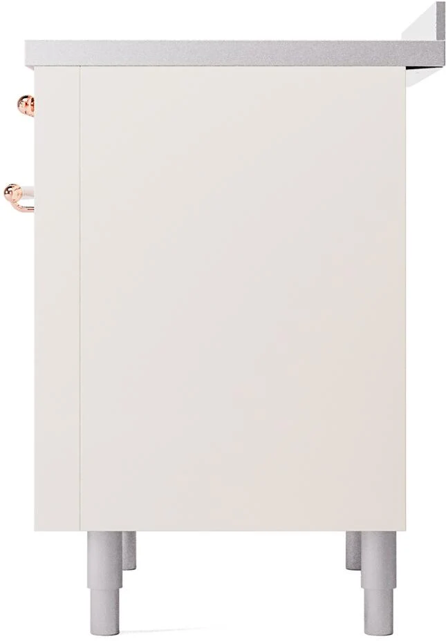 Ilve UPI366NMPAWP Nostalgie Ii 36 Inch Electric Freestanding Range In Antique White With Copper Trim - Image 6