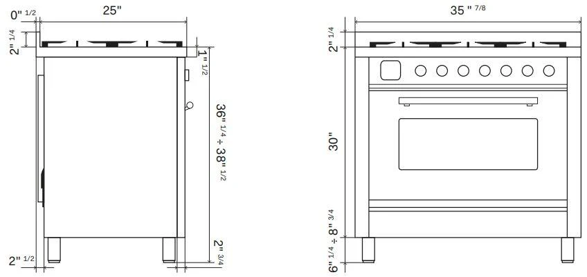 Ilve UPI366WMPSS Professional Plus Ii 36 Inch Electric Freestanding Range In Stainless Steel With Trim - Image 11