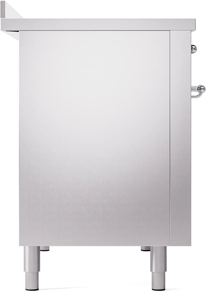 Ilve UPI486NMPSSC Nostalgie Ii 48 Inch Electric Freestanding Range In Stainless Steel With Chrome Trim - Image 8