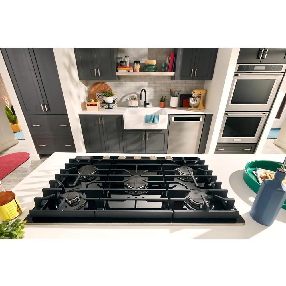 Kitchenaid KCGG530PBL 30" Gas-On-Glass Cooktop - Image 6