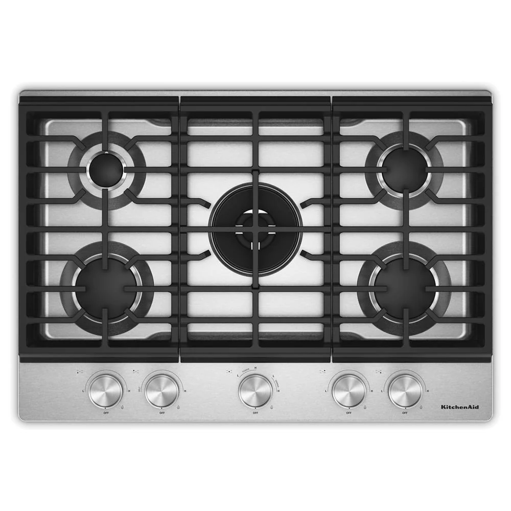 Kitchenaid KCGK730SSS Kitchenaid® 30 In. Gas Cooktop With 5 Burners And Integrated Wok Grate