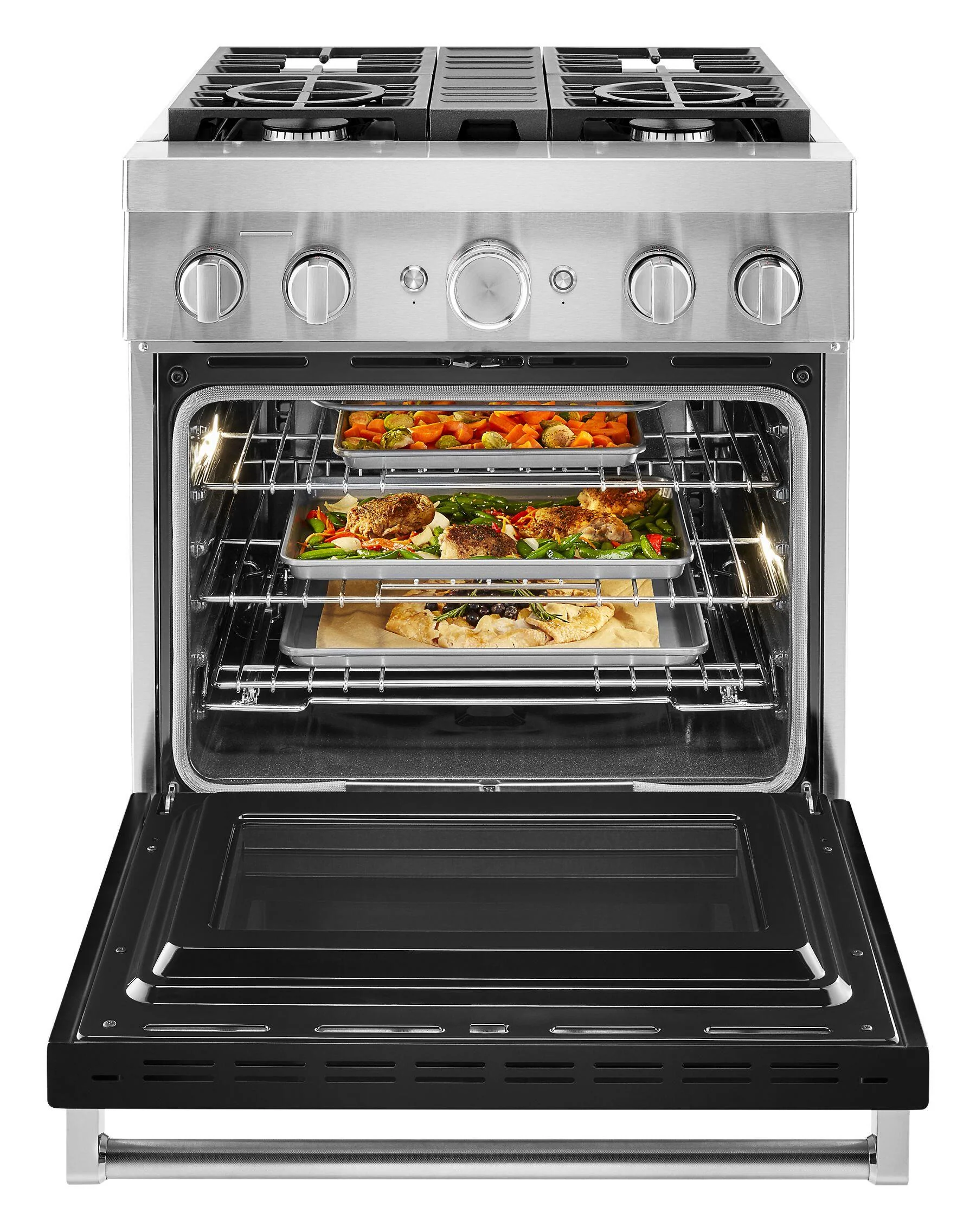 Kitchenaid KFDC500JBK Kitchenaid® 30'' Smart Commercial-Style Dual Fuel Range With 4 Burners - Imperial Black - Image 4