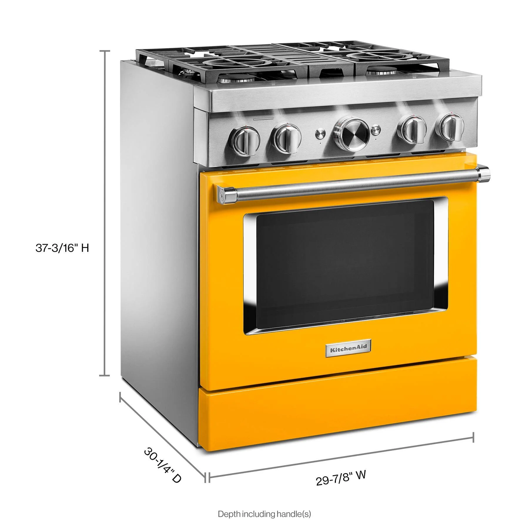 Kitchenaid KFDC500JYP Kitchenaid® 30'' Smart Commercial-Style Dual Fuel Range With 4 Burners - Yellow Pepper - Image 12
