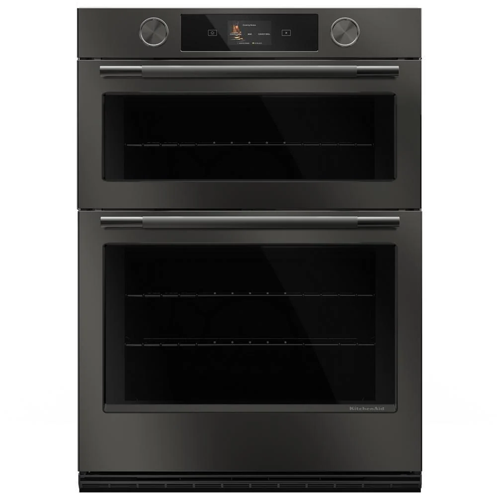 Kitchenaid KOEC930SBE 30-Inch Smart Electric Combo Wall Oven With Intelligent Cooking Camera - Black Ore