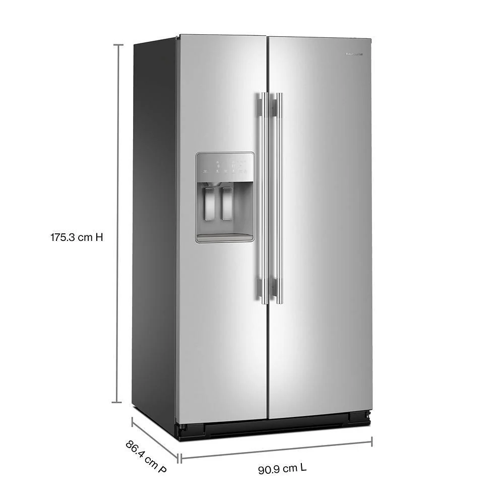 Kitchenaid KRSF536RPS 28.7 Cu. Ft. Side-By-Side Refrigerator With Panoramic Led Lighting - Image 2