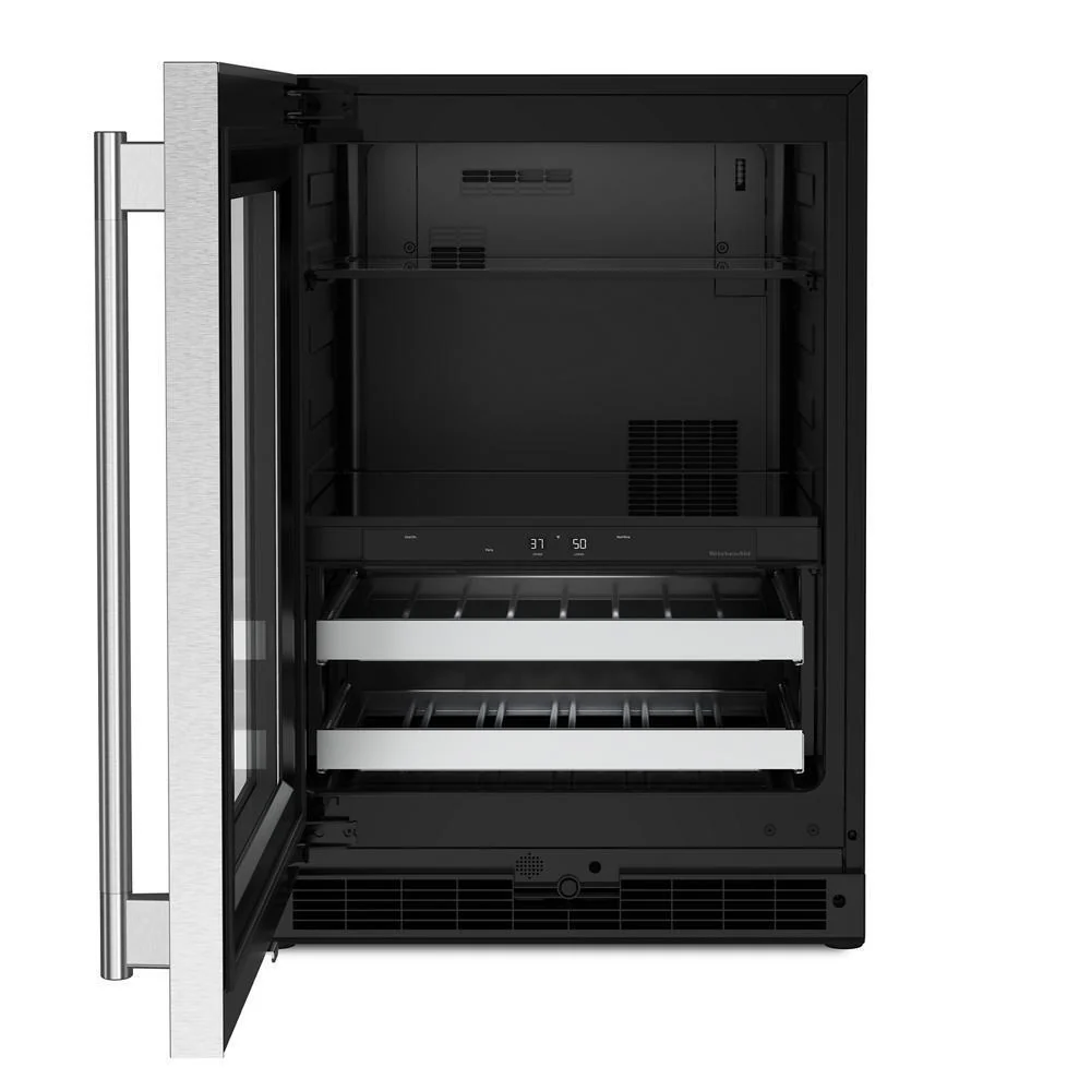 Kitchenaid KUBL524SSB 24" Beverage Center With Glass Door And Metal-Front Racks - Image 9