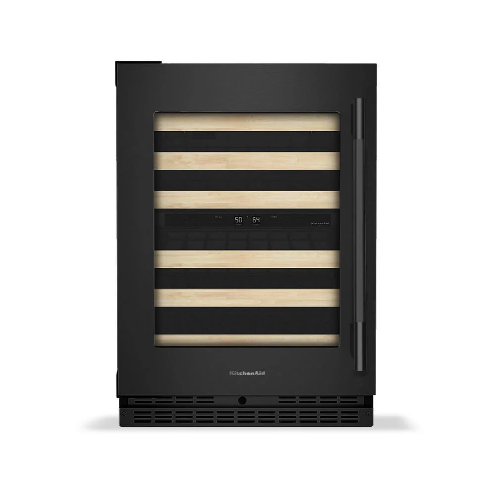 Kitchenaid KUWL524SBE 24" Undercounter Wine Cellar With Full-Extension Wood-Front Racks