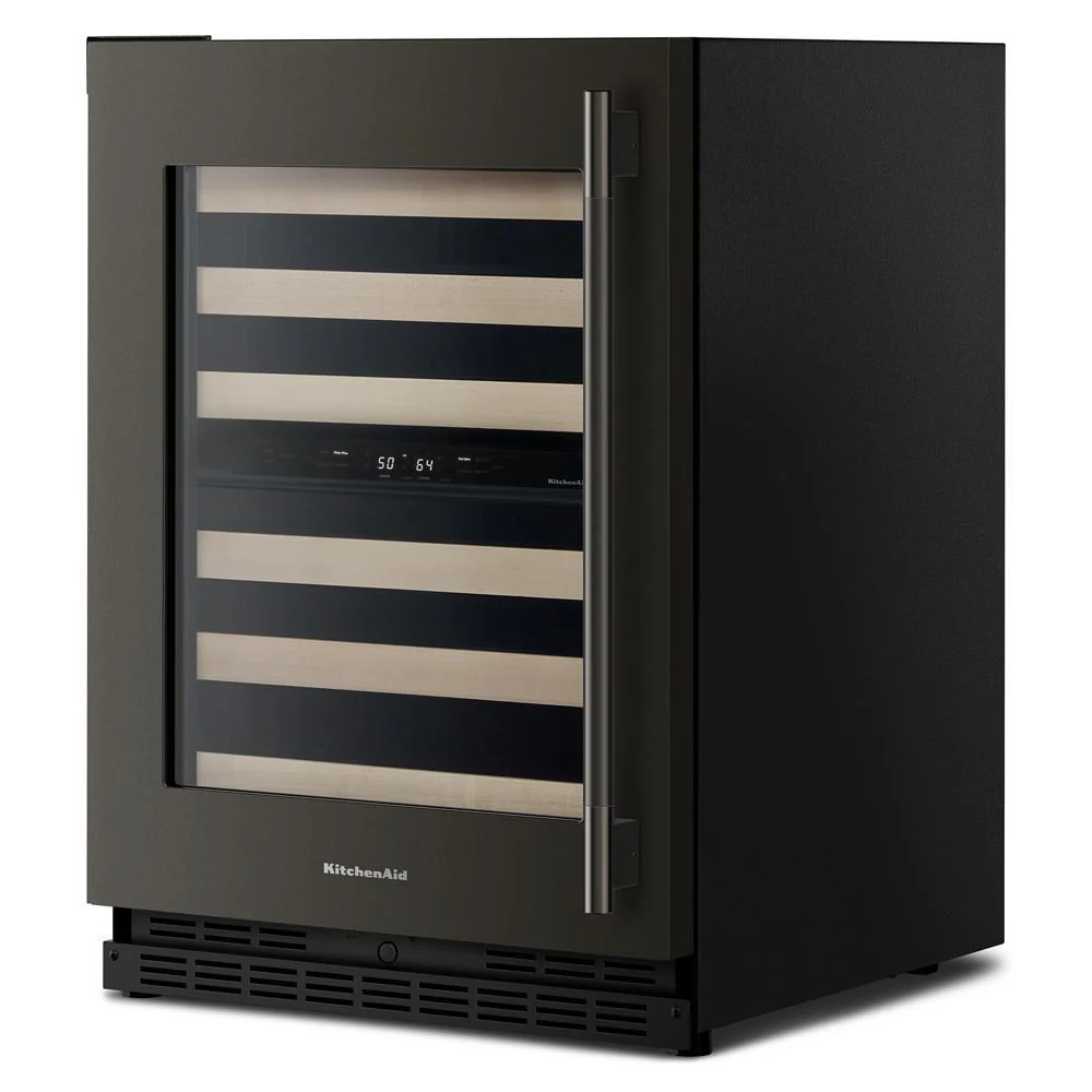 Kitchenaid KUWL524SBE 24" Undercounter Wine Cellar With Full-Extension Wood-Front Racks - Image 9