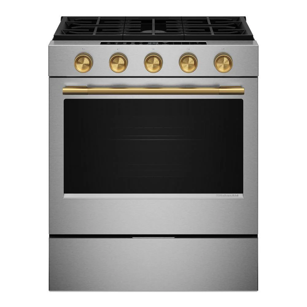 Kitchenaid W11773968 Brass Handle And Knob Hardware Accessory Kit For Kitchenaid® Slide-In Convectionrange - Image 6