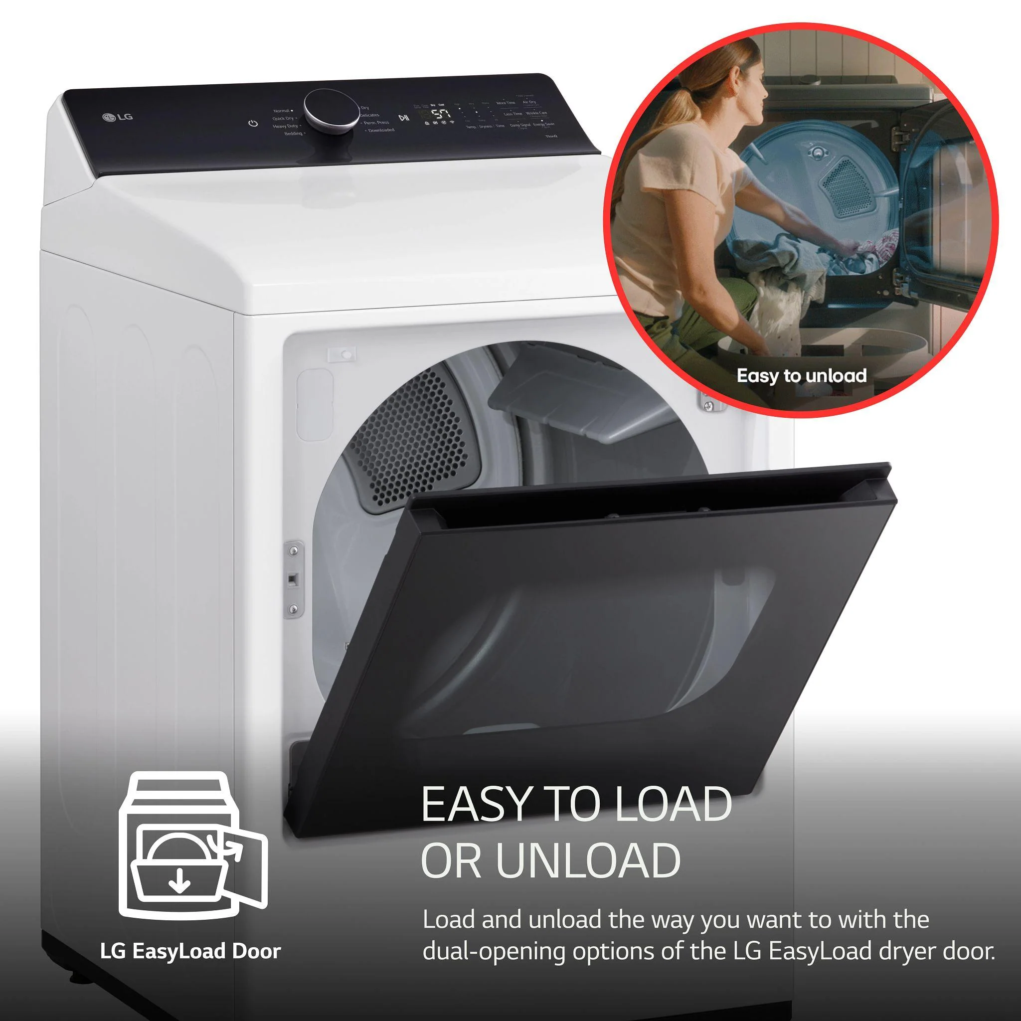 Lg DLE8400WE 7.3 Cu. Ft. Ultra Large Capacity Rear Control Electric Dryer With Lg Easyload™ Door And Ai Sensing - Image 15