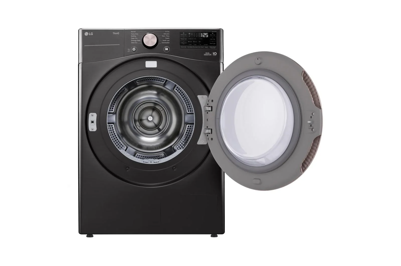 Lg DLHC4002B 7.4 Cu. Ft. Ultra Large Capacity Heat Pump Ventless Dryer, Wi-Fi Connectivity Black Steel - Image 8