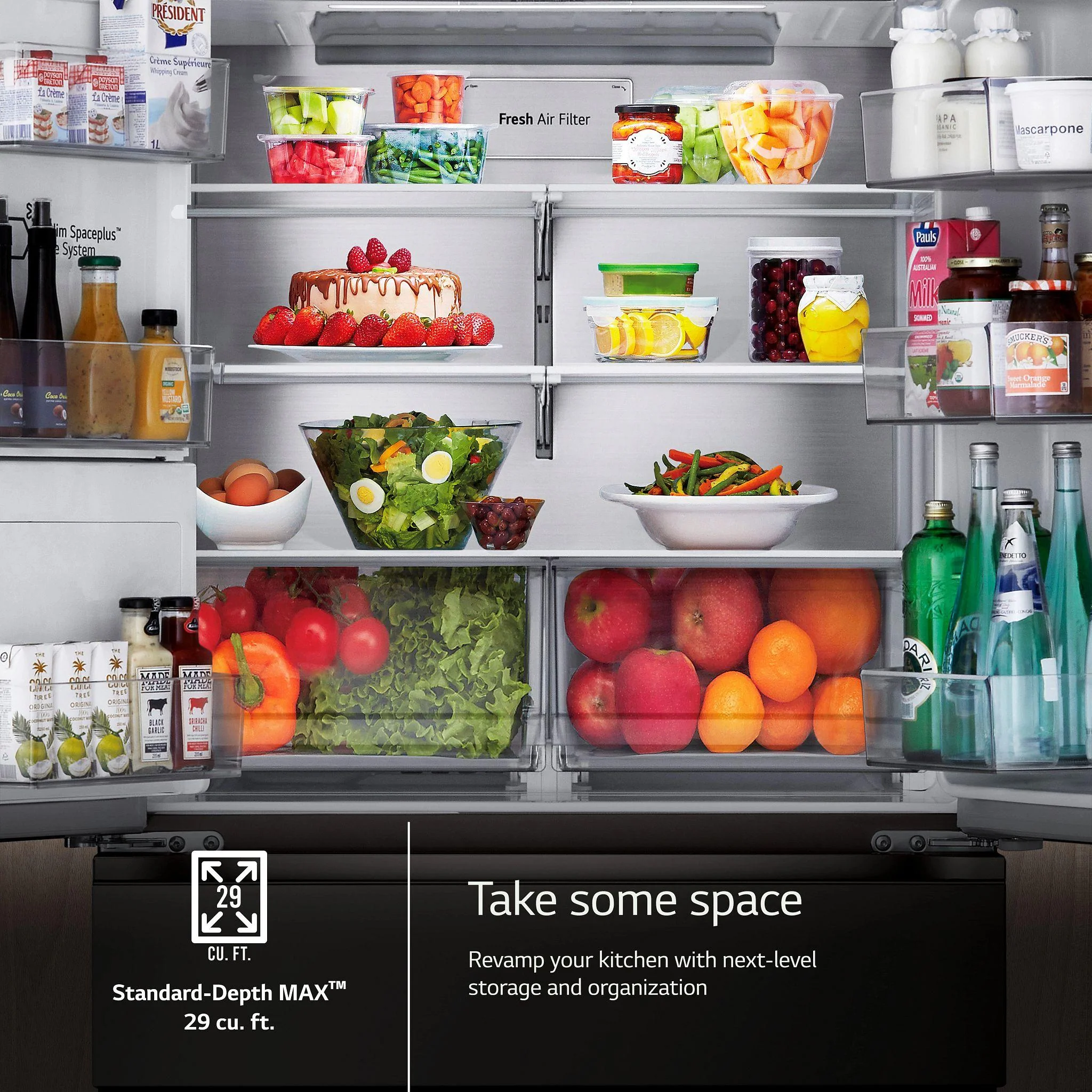 Lg LF29S8330D 29 Cu. Ft. Smart Standard-Depth Max™ 4-Door French Door Refrigerator With Full-Convert Drawer™ - Image 12