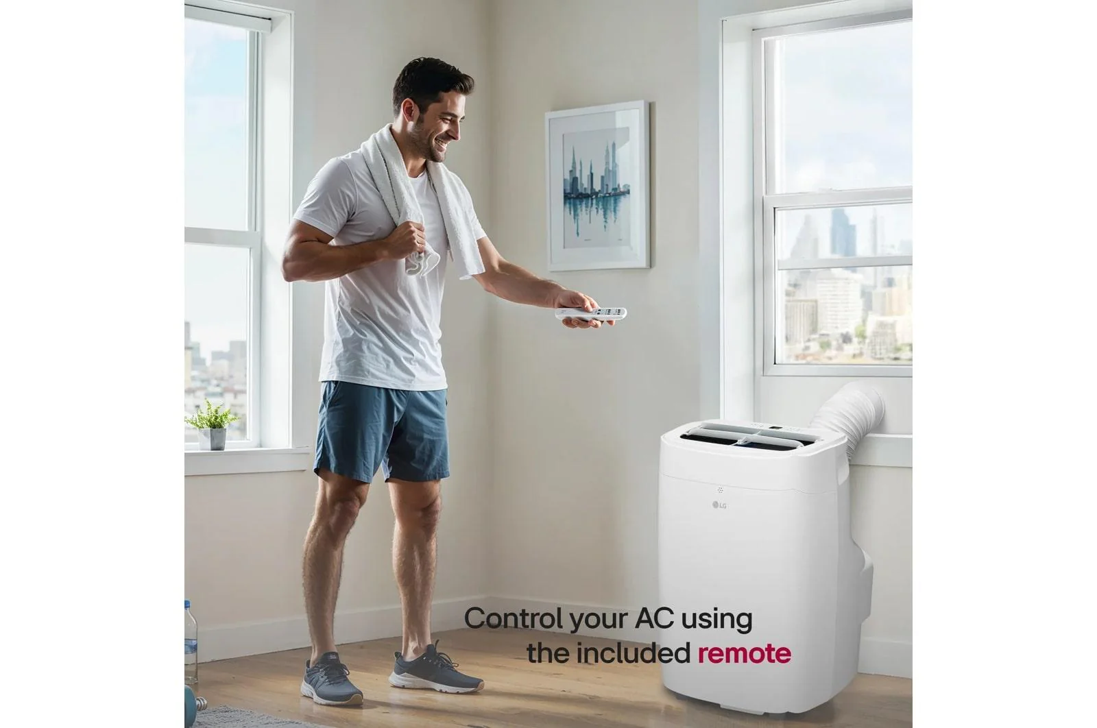 Lg LP0725WSSM 7,300 Btu (Sacc) / 11,000 Btu (Ashrae) Portable Air Conditioner, 300 Sq. Ft - Image 4