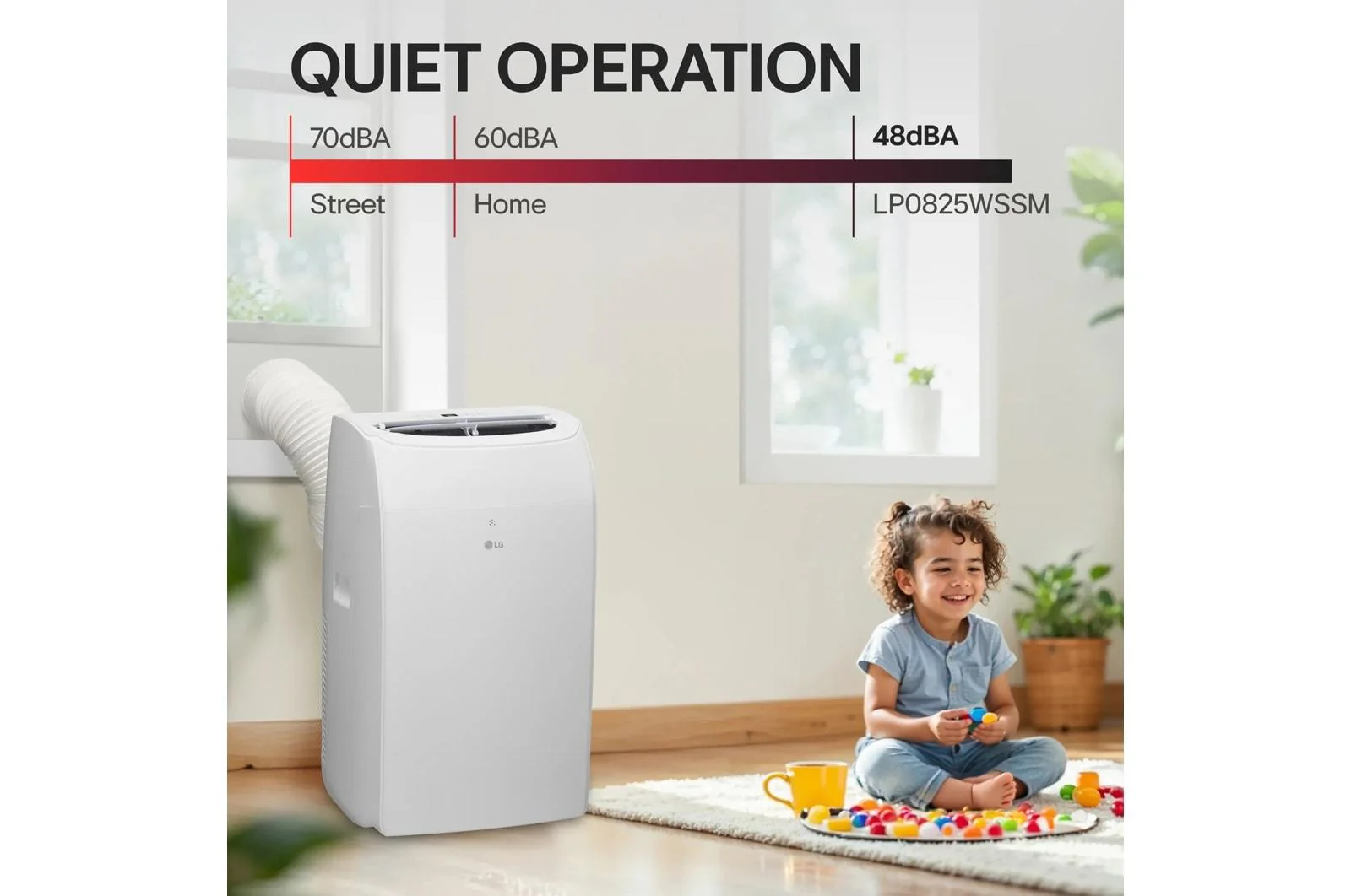 Lg LP0825WSSM 8,350 Btu (Sacc) / 12,000 Btu (Ashrae) Portable Air Conditioner, 350 Sq. Ft - Image 5