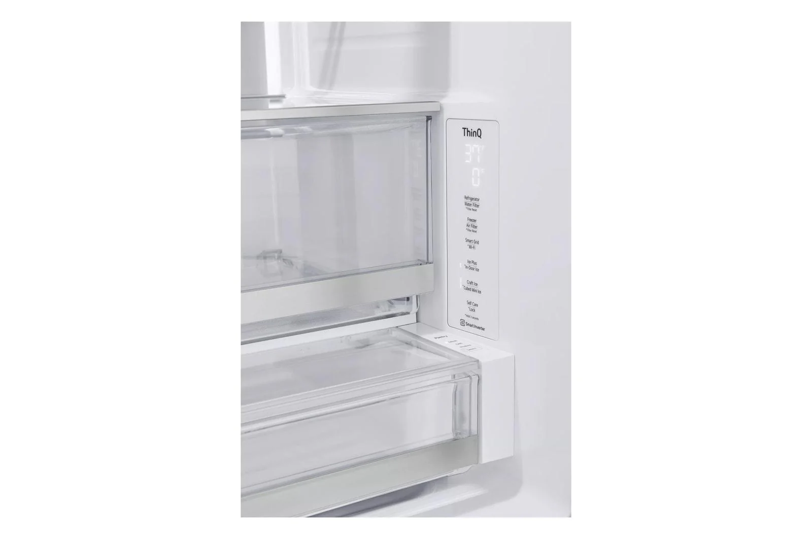 Lg LRYKS3106D 31 Cu. Ft. Smart Standard-Depth Max™ French Door Refrigerator With Four Types Of Ice And Mirror Instaview® - Image 9