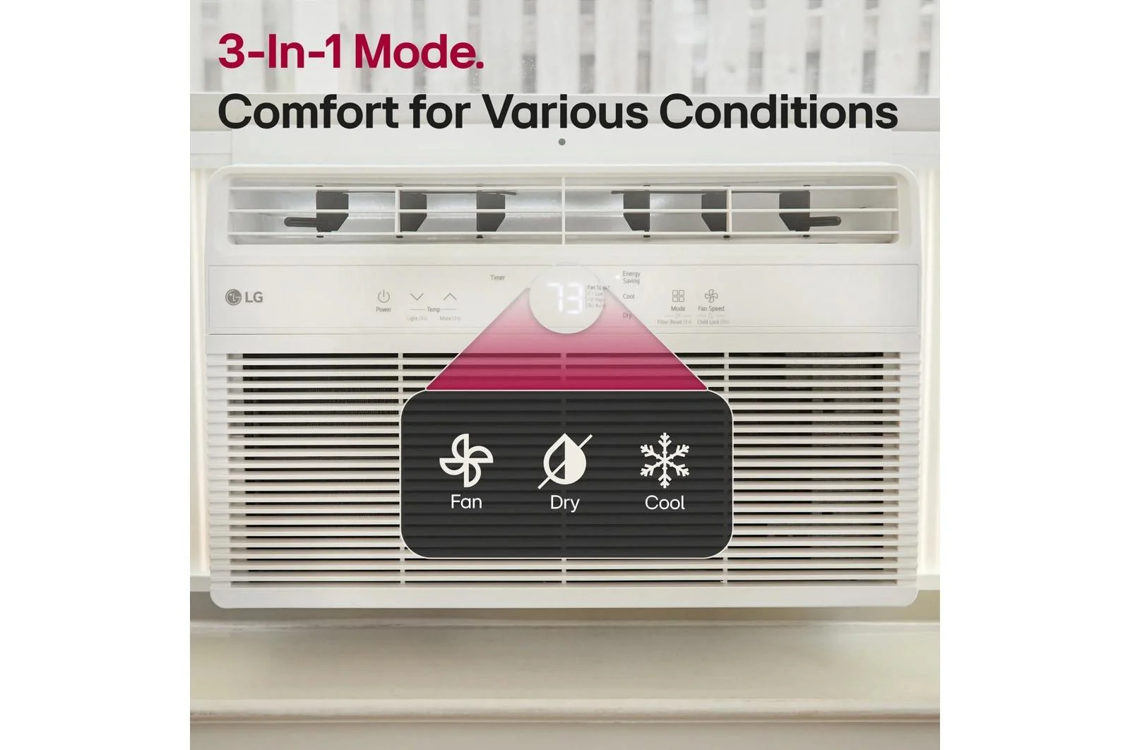 Lg LW1025R 10,000 Btu Window Air Conditioner, 450 Sq. Ft. - Image 3