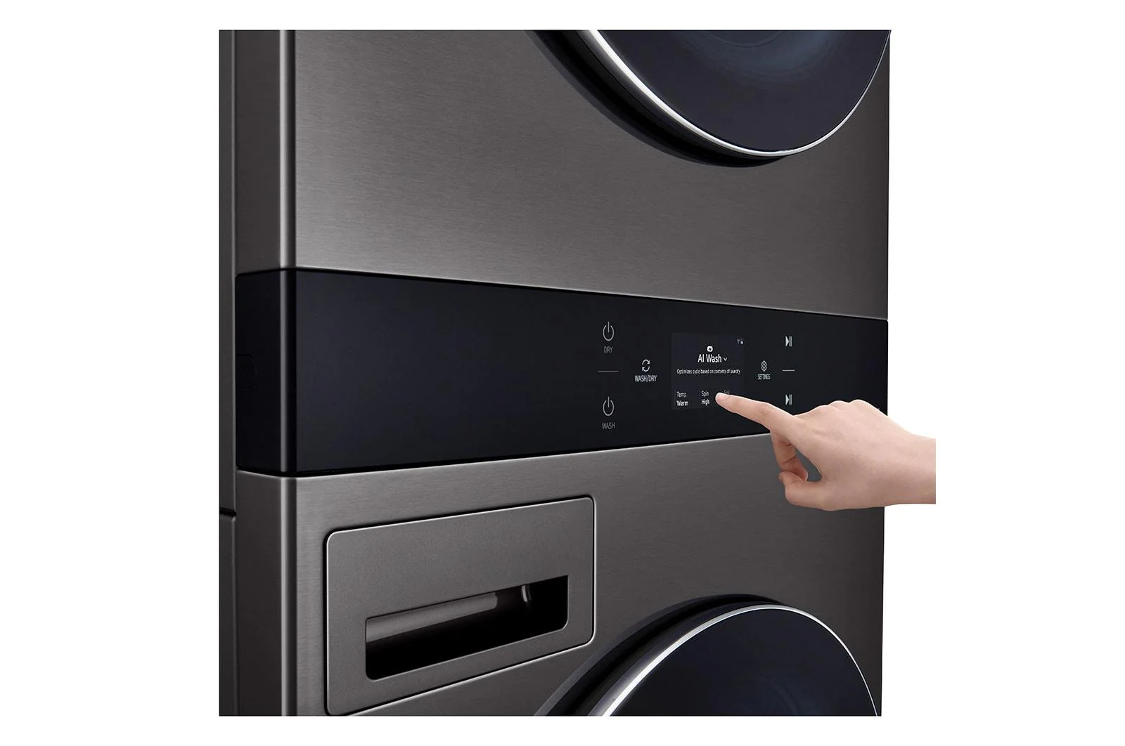 Lg WKGX301HBA Single Unit Front Load Lg Washtower™ With Center Control® 5.0 Cu.Ft. Washer & 7.4 Cu.Ft. Gas Dryer - Image 7