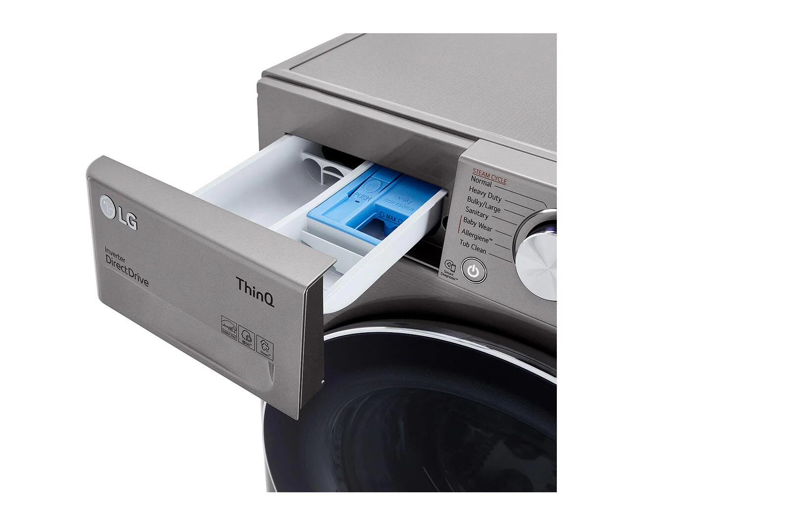 Lg WM1455HVA 2.4 Cu.Ft. Smart Wi-Fi Enabled Compact Front Load Washer With Built-In Intelligence - Image 8