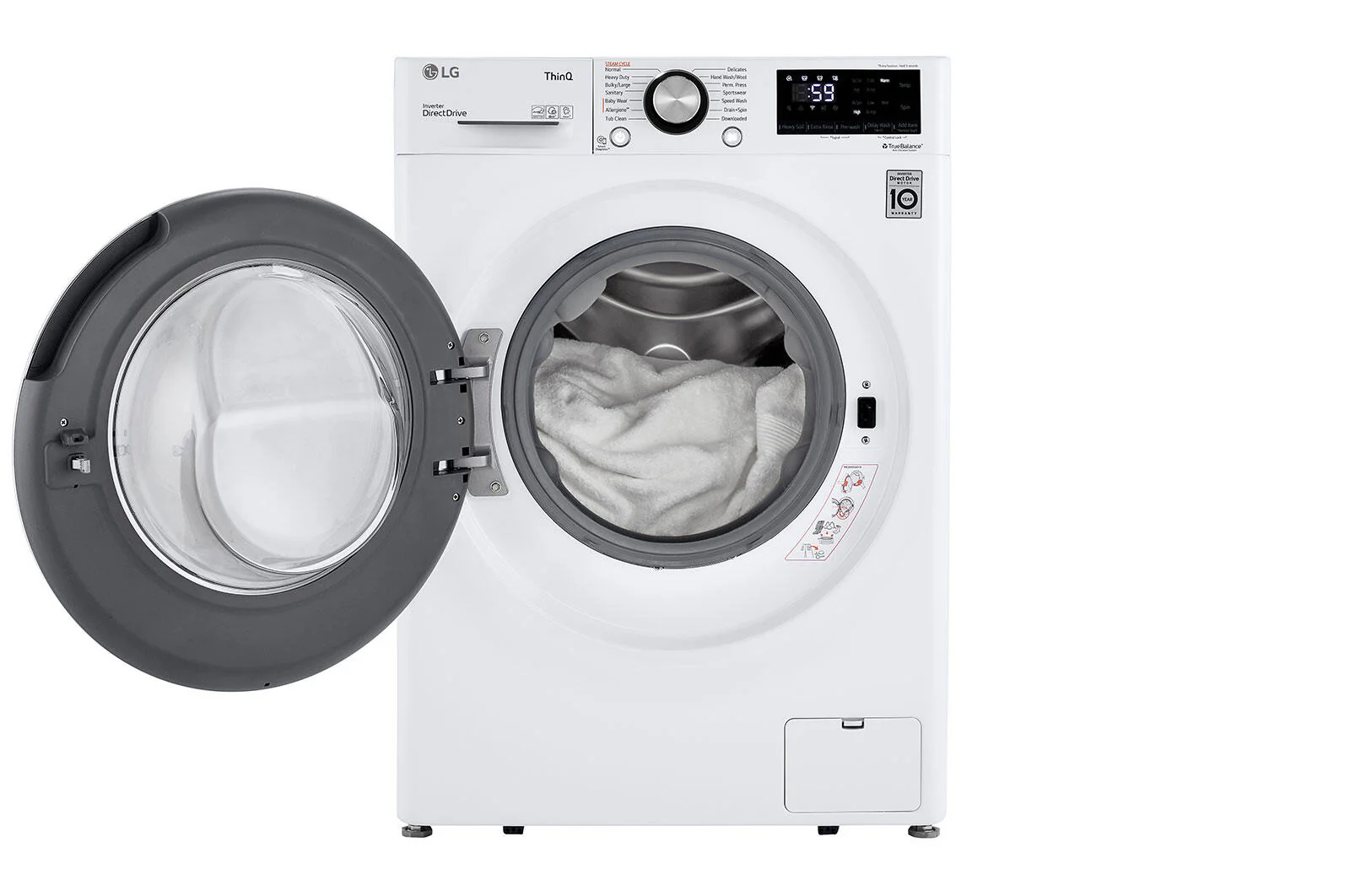 Lg WM1455HWA 2.4 Cu.Ft. Smart Wi-Fi Enabled Compact Front Load Washer With Built-In Intelligence - Image 7