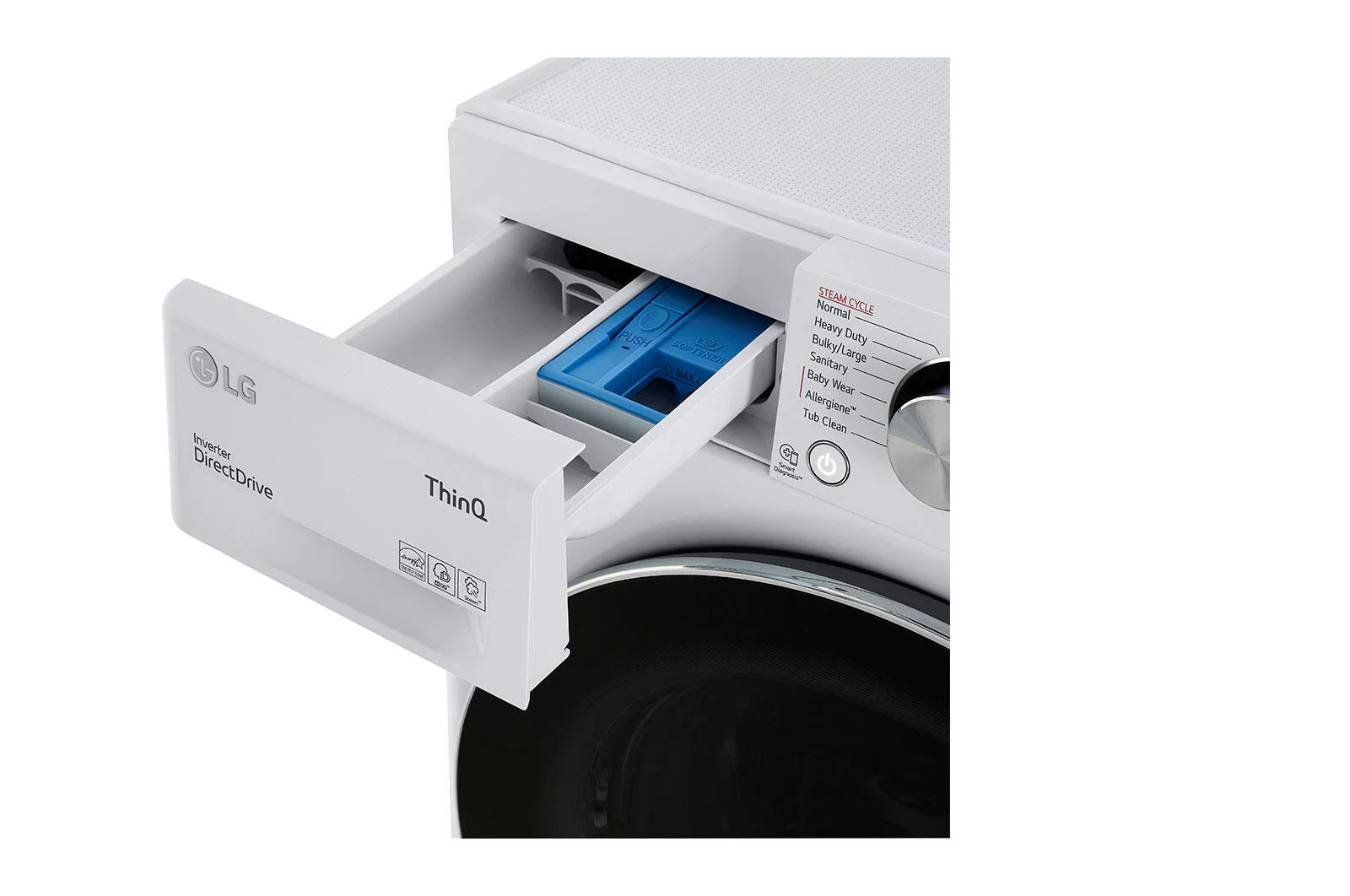 Lg WM1455HWA 2.4 Cu.Ft. Smart Wi-Fi Enabled Compact Front Load Washer With Built-In Intelligence - Image 8
