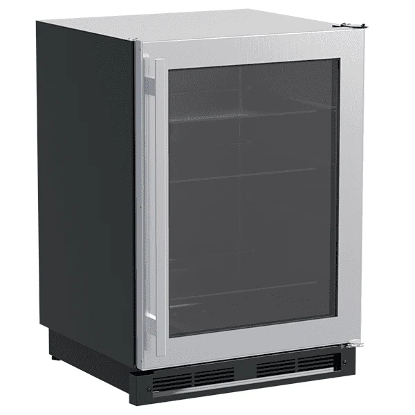 Marvel MLBV024SG01B 24-In Built-In High-Capacity Beverage Center With Door Style - Stainless Steel Frame Glass