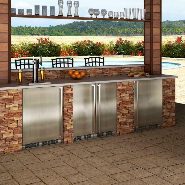 Marvel MOKR124SSB1A 24-In Outdoor Built-In Dispenser With Twin Beer & Beverage Tap With Door Style - Stainless Steel, Dispenser Type - Twin Beer - Image 3