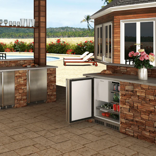 Marvel MORF224SS31A 24-In Outdoor Built-In Refrigerator Freezer (Ice Maker Accessory Kit Available) With Door Style - Stainless Steel - Image 3