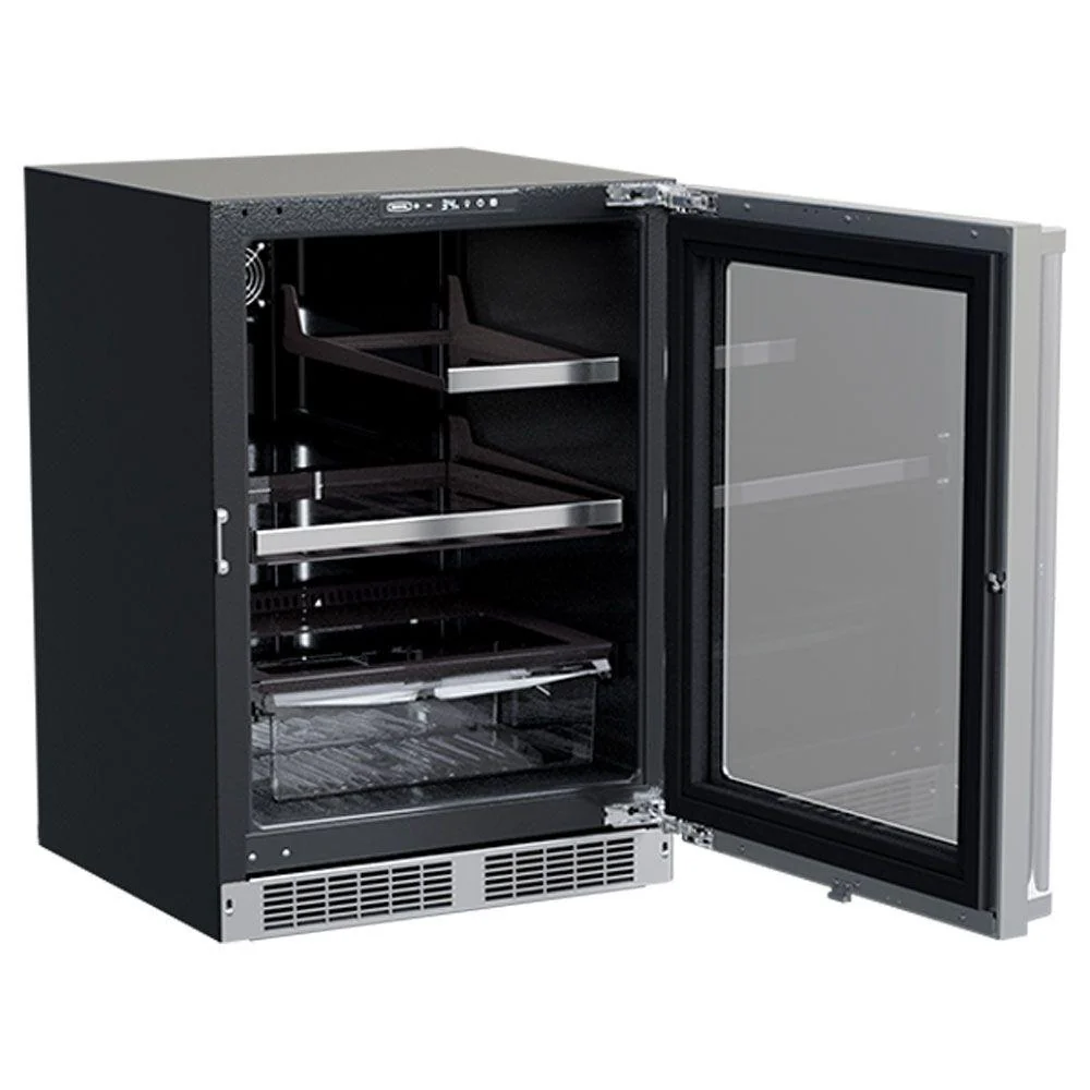Marvel MPRE424SG81A 24 Inch Marvel Professional Refrigerator With Brightshield With Door Style - Stainless Steel Frame Glass - Image 2