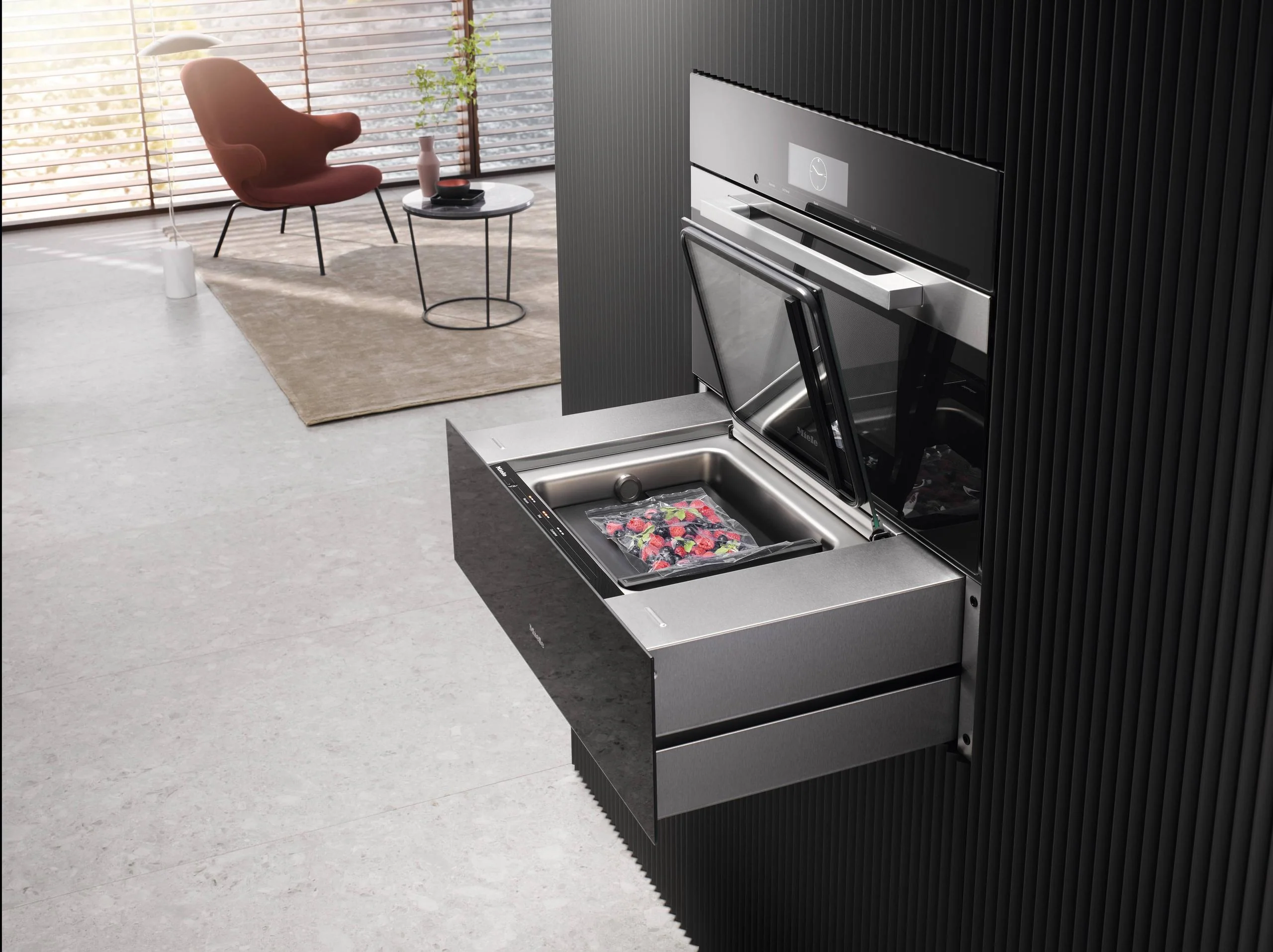 Miele EVS7670OB Evs 7670 - Handleless Vacuum Sealing Drawer, 30" Width And 9 3/16" Height For Professional Vacuum Sealing Of Food. - Image 3