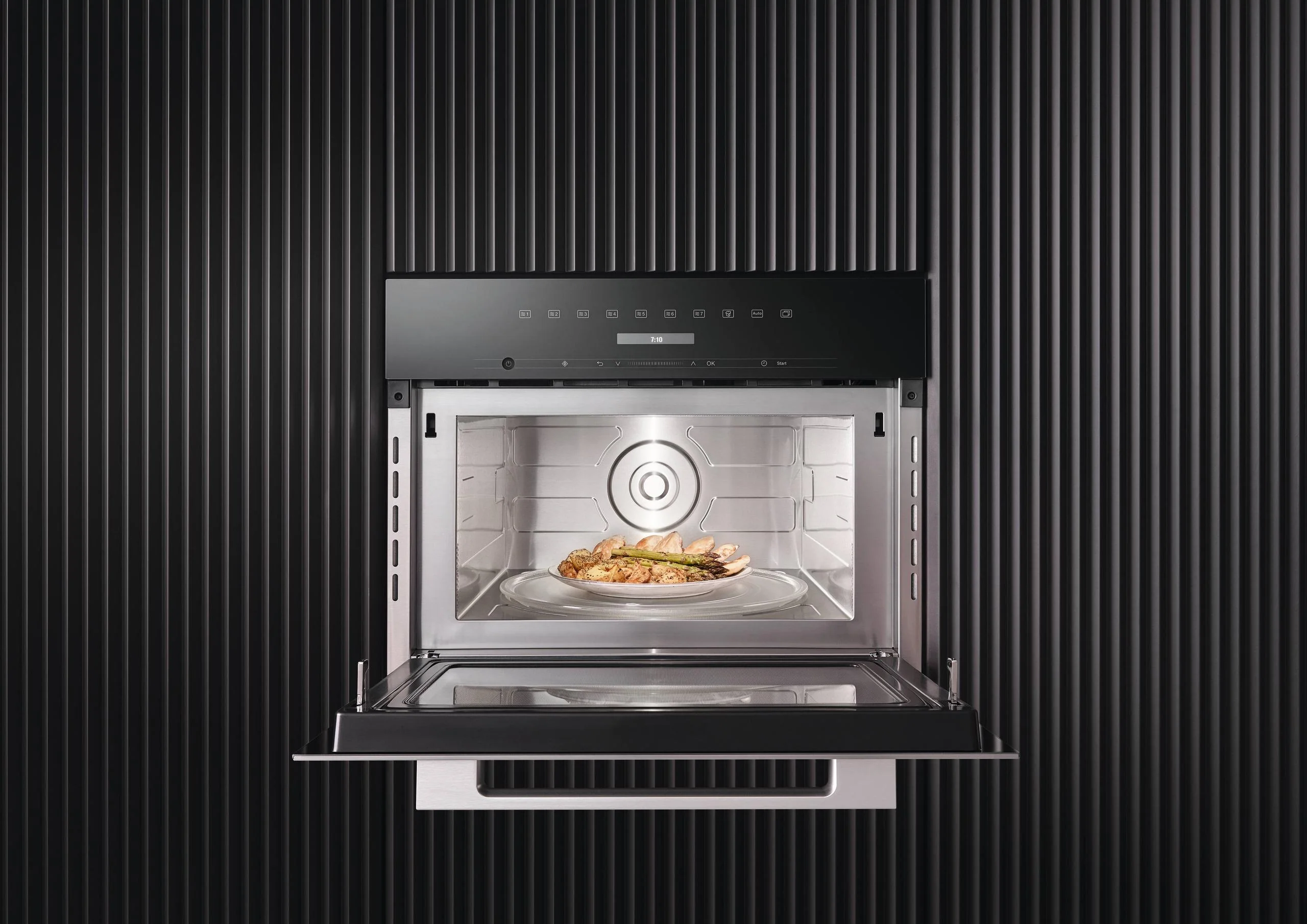 Miele M7240TCCTS M 7240 Tc Am Clean Touch Steel - Built-In Microwave Oven, 24" Width In A Design That Is The Perfect Complement With Controls On The Top. - Image 2