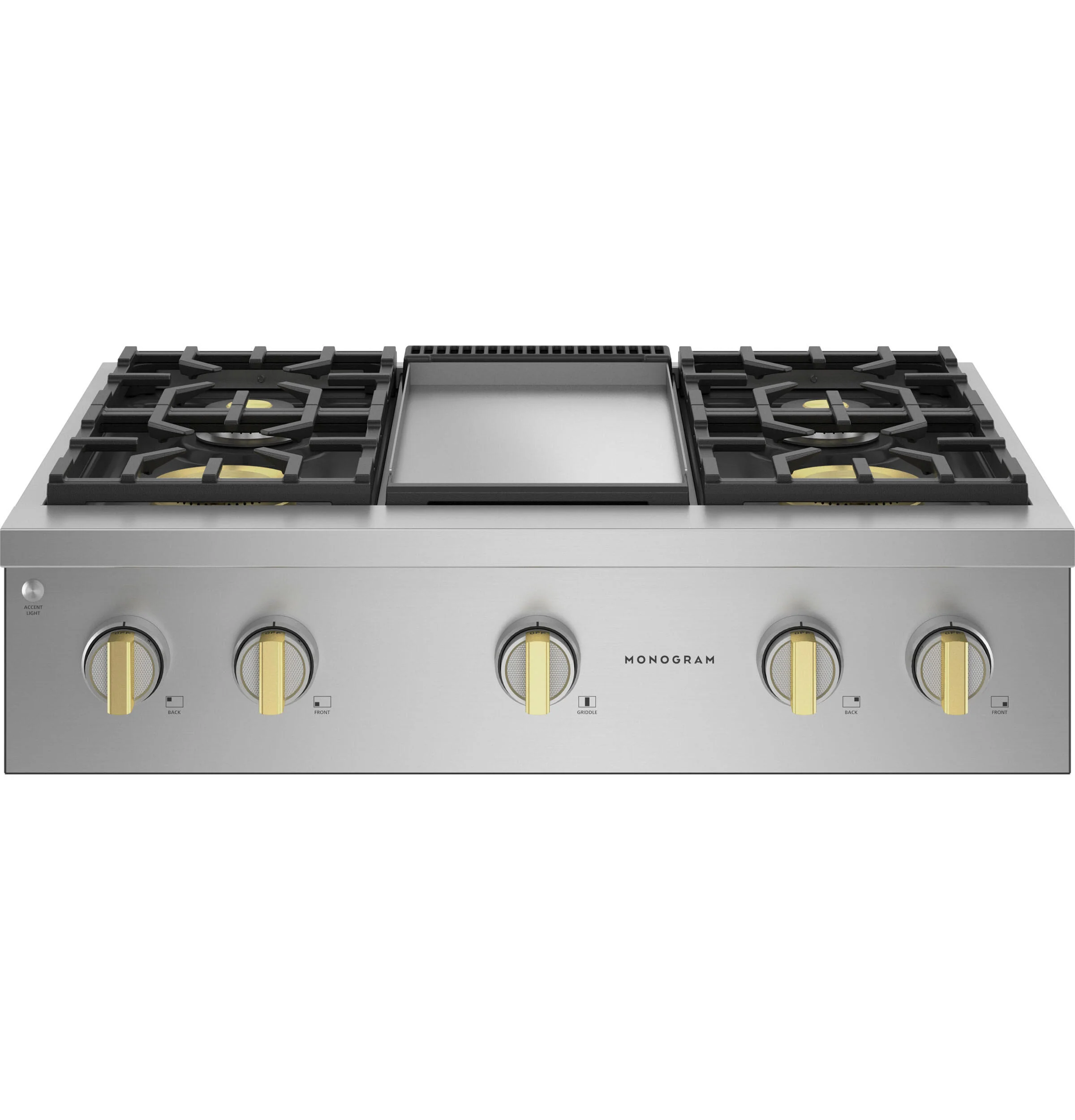 Monogram ZGU364NDTSS Monogram 36" Professional Gas Rangetop With 4 Burners And Griddle (Natural Gas) - Image 3