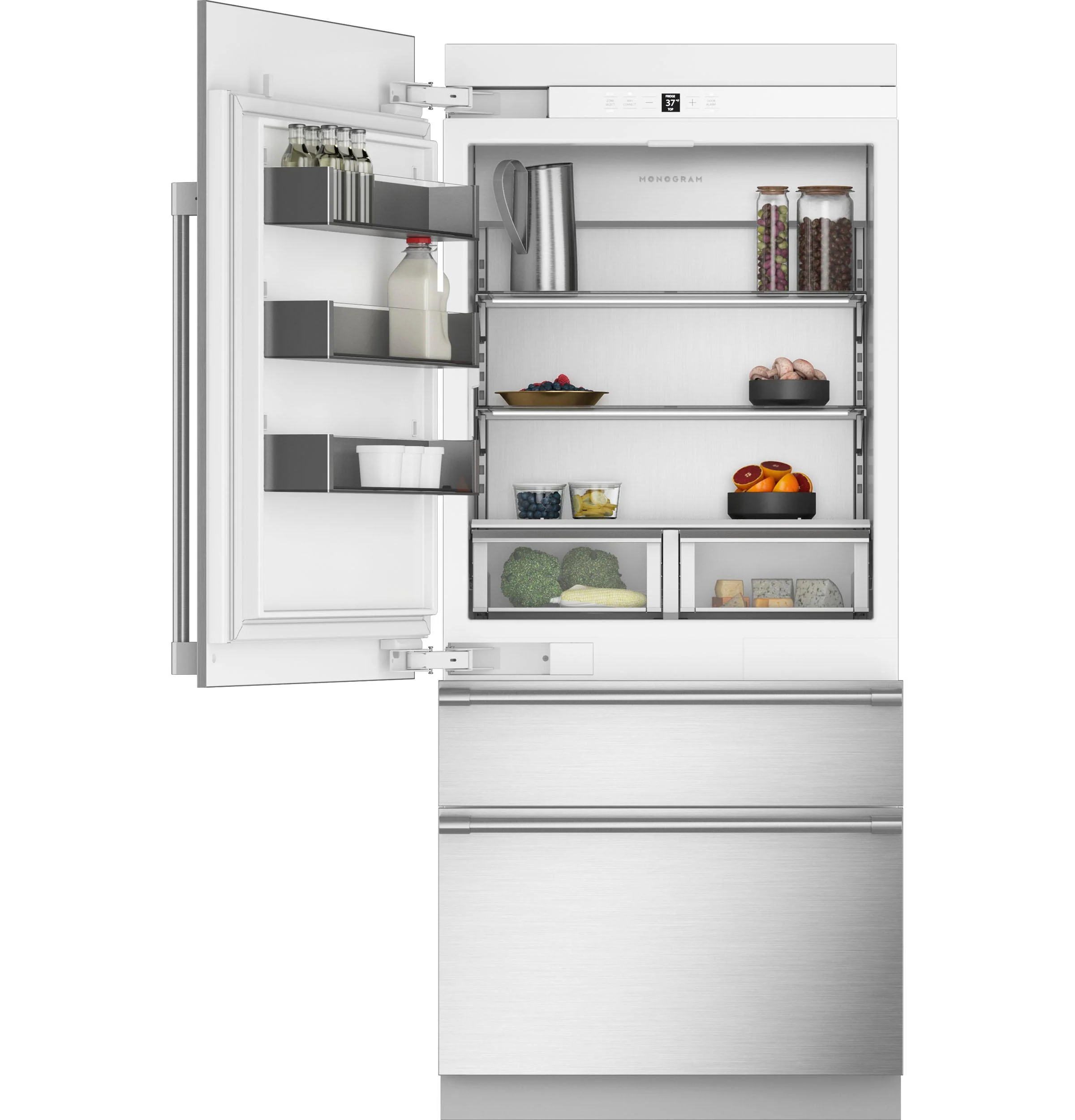 Monogram ZIC363IPVLH Monogram 36" Integrated Bottom-Freezer Refrigerator - Image 4