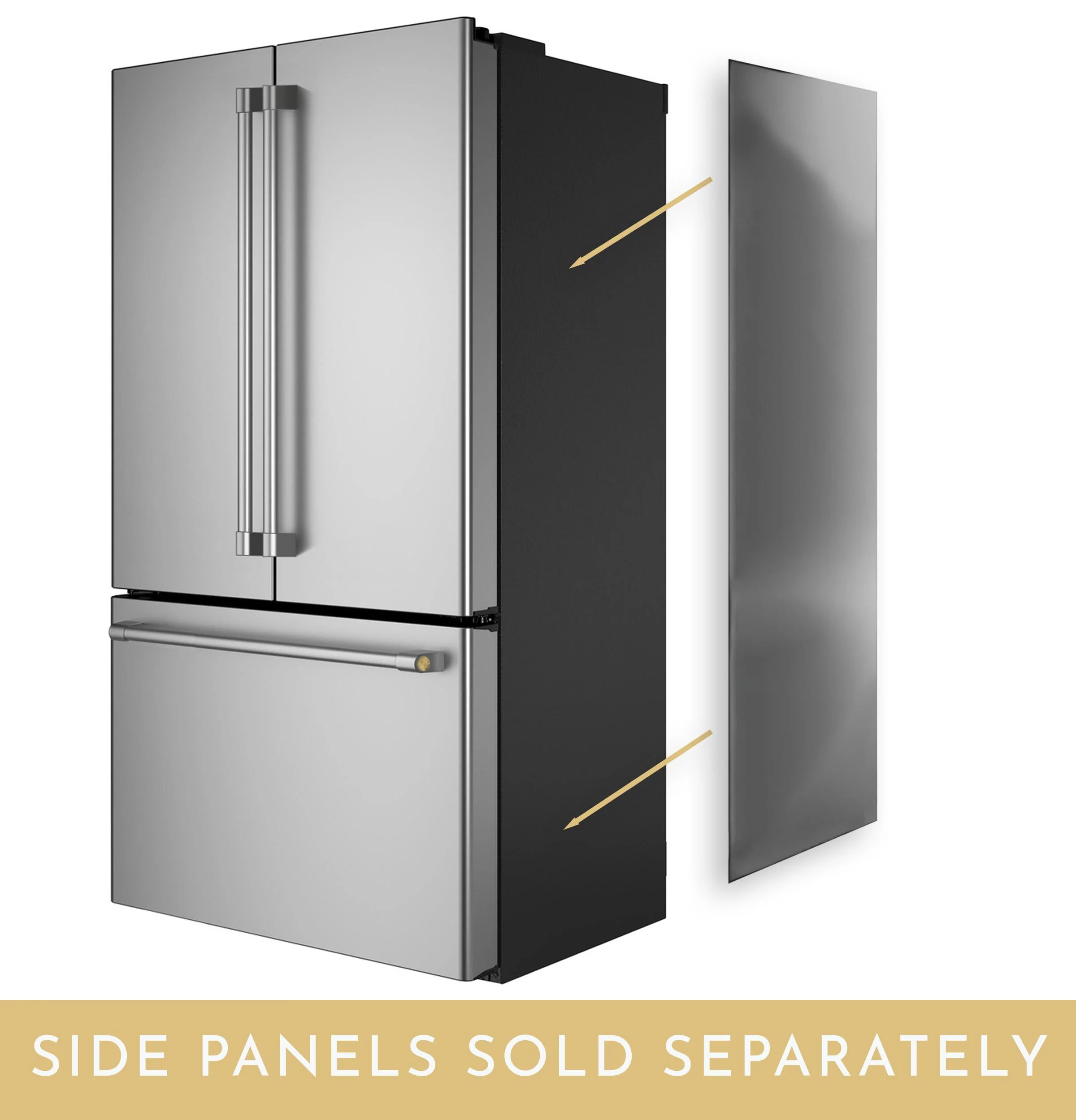 Monogram ZKLBRSCYSS Monogram Stainless Steel Side Panels For French Door Bottom Freezer - Right - Image 2