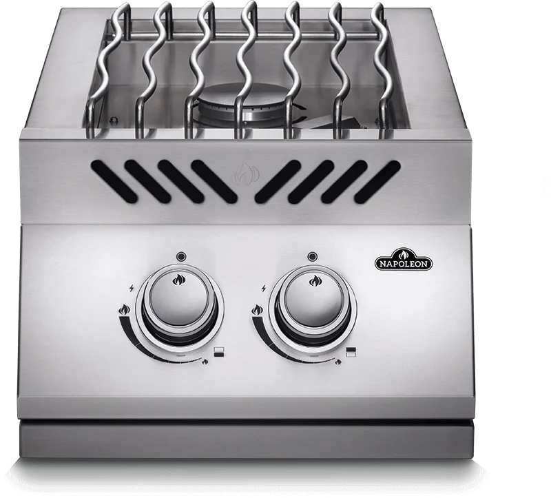 Napoleon Bbq BI12RTPSS Built-In 500 Series Inline Dual Range Top Burner With Stainless Steel Cover , Stainless Steel , Propane