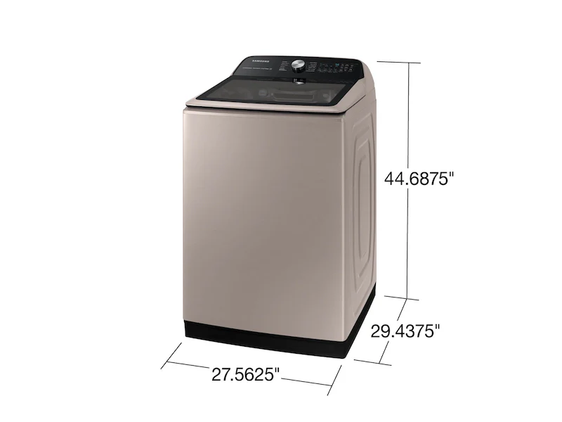 Samsung WA51A5505AC 5.1 cu. ft. Smart Top Load Washer with ActiveWave™ Agitator and Super Speed Wash in Champagne, Open Box - Image 10