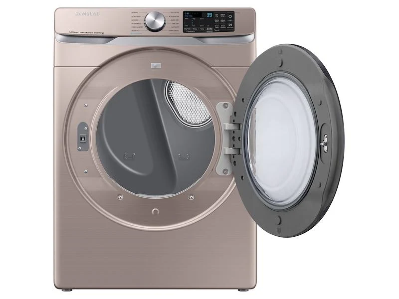 Samsung DVE45B6300C 7.5 Cu. Ft. Smart Electric Dryer With Steam Sanitize+ In Champagne, Open Box - Image 8