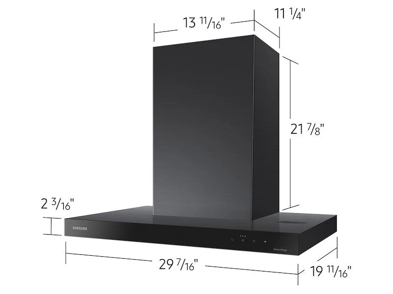 Samsung NK30CB600W33 30" Bespoke Smart Wall Mount Hood In Clean Deep Charcoal - Image 2