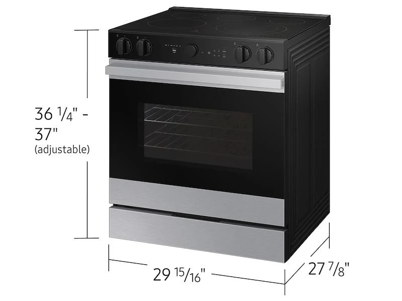 Samsung NSE6DG8500SR Bespoke 6.3 Cu. Ft. Smart Slide-In Electric Range With Air Sous Vide & Air Fry In Stainless Steel - Image 2