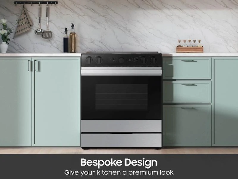 Samsung NSE6DG8700SR Bespoke 6.3 Cu. Ft. Smart Slide-In Electric Range With Smart Oven Camera & Illuminated Precision Knobs In Stainless Steel - Image 9