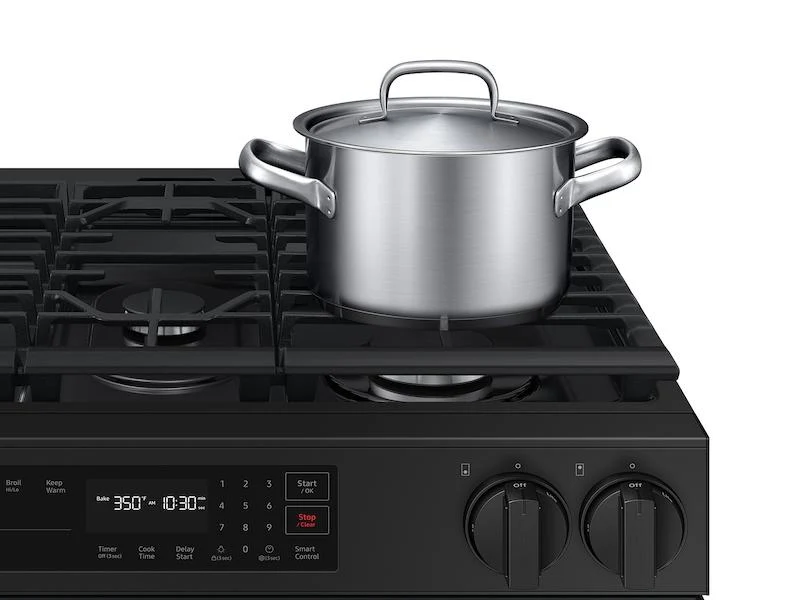 Samsung NSG6DG8100MT Bespoke 6.0 Cu. Ft. Smart Slide-In Gas Range With Precision Knobs In Matte Black Steel - Image 5